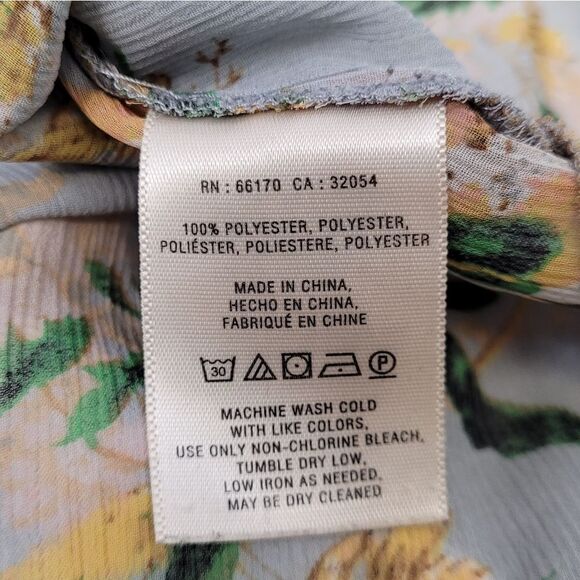 ANTHROPOLOGIE Maeve floral Magda chiffon tunic blouse top S - Picture 6 of 9